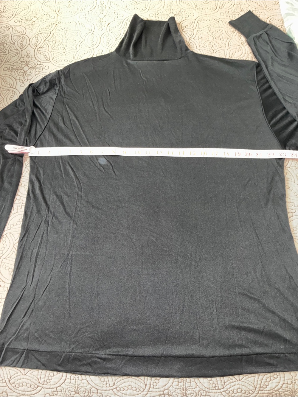 SPORT SILKS NWOT Men's Black 100% Pure Chinese Imperial Silk Turtleneck Size XL. - Picture 7 of 9